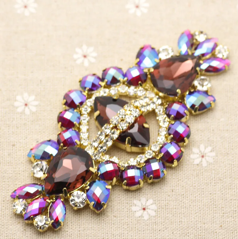 12*5.8cm Glass+resin dk red AB rhinestone applique Gold Base wedding Dress Belt Rhinestone Chain Sew on Party Dress Decoration
12*5.8cm Glass+resin dk red AB rhinestone applique Gold Base wedding Dress Belt Rhinestone Chain Sew on Party Dress Decoration