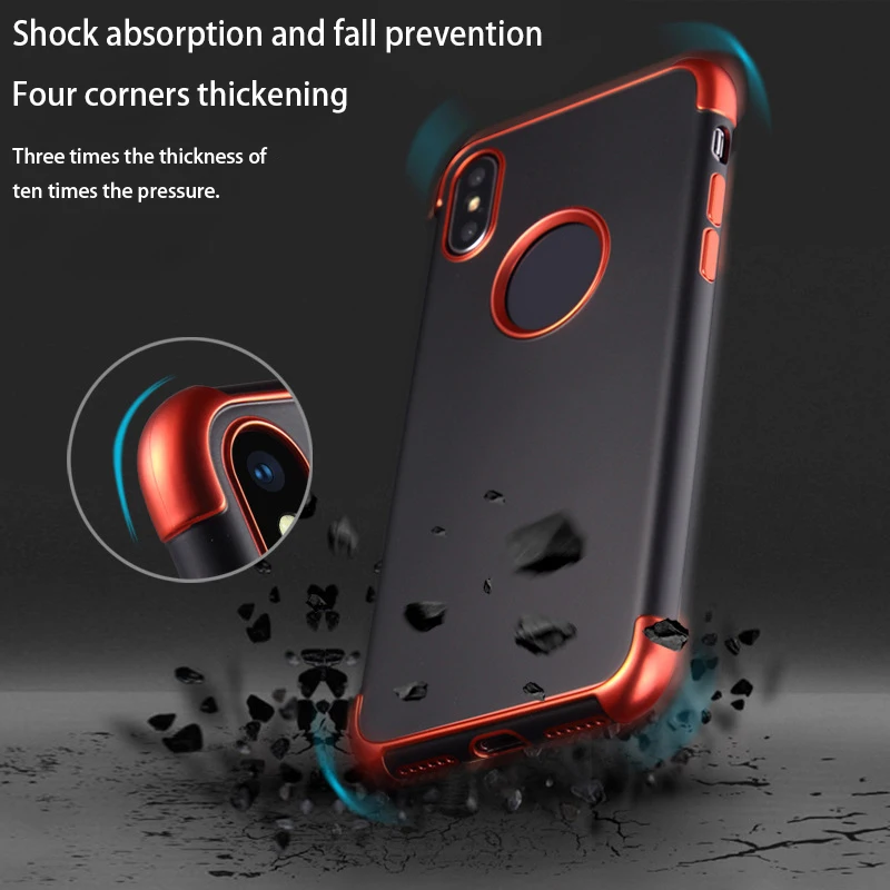 Luxury Plating Four corners thickened Phone Case For iPhone 6 6S plus X 7 8 Plus Frosted feel Soft TPU Protective Back Cover
Luxury Plating Four corners thickened Phone Case For iPhone 6 6S plus X 7 8 Plus Frosted feel Soft TPU Protective Back Cover