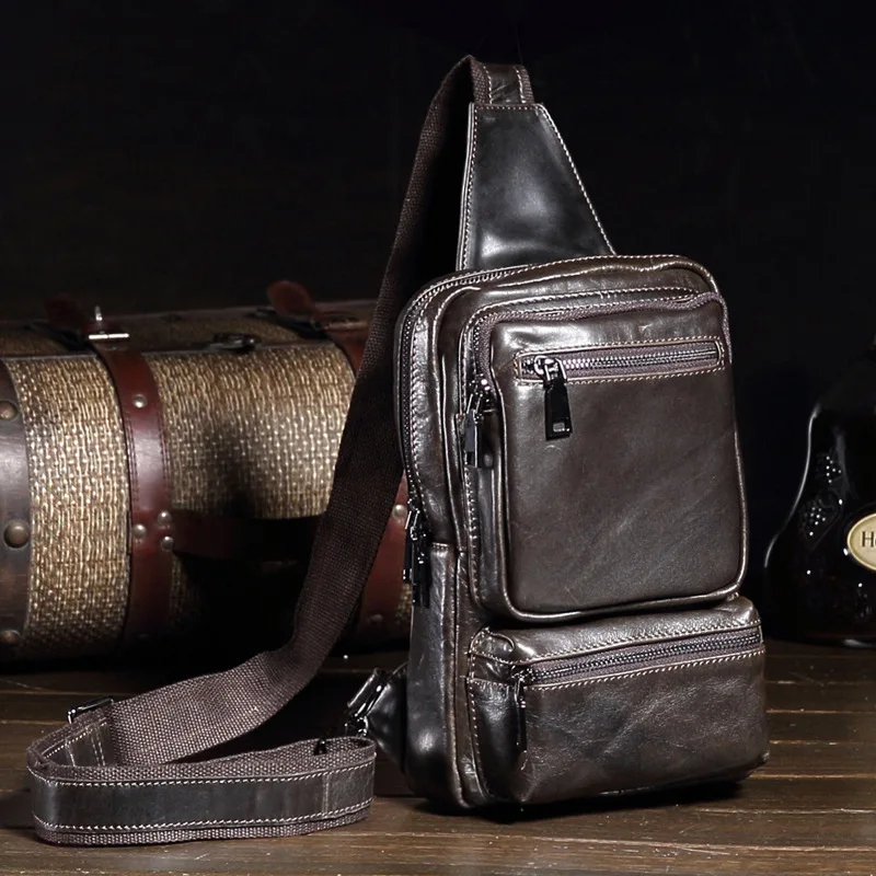 New Fashion Genuine Leather Men Bag Brand Vintage Crossbody Bags Famous Brand Small Men's Messenger Bag Sling Chest Bag YS1245
New Fashion Genuine Leather Men Bag Brand Vintage Crossbody Bags Famous Brand Small Men's Messenger Bag Sling Chest Bag YS1245