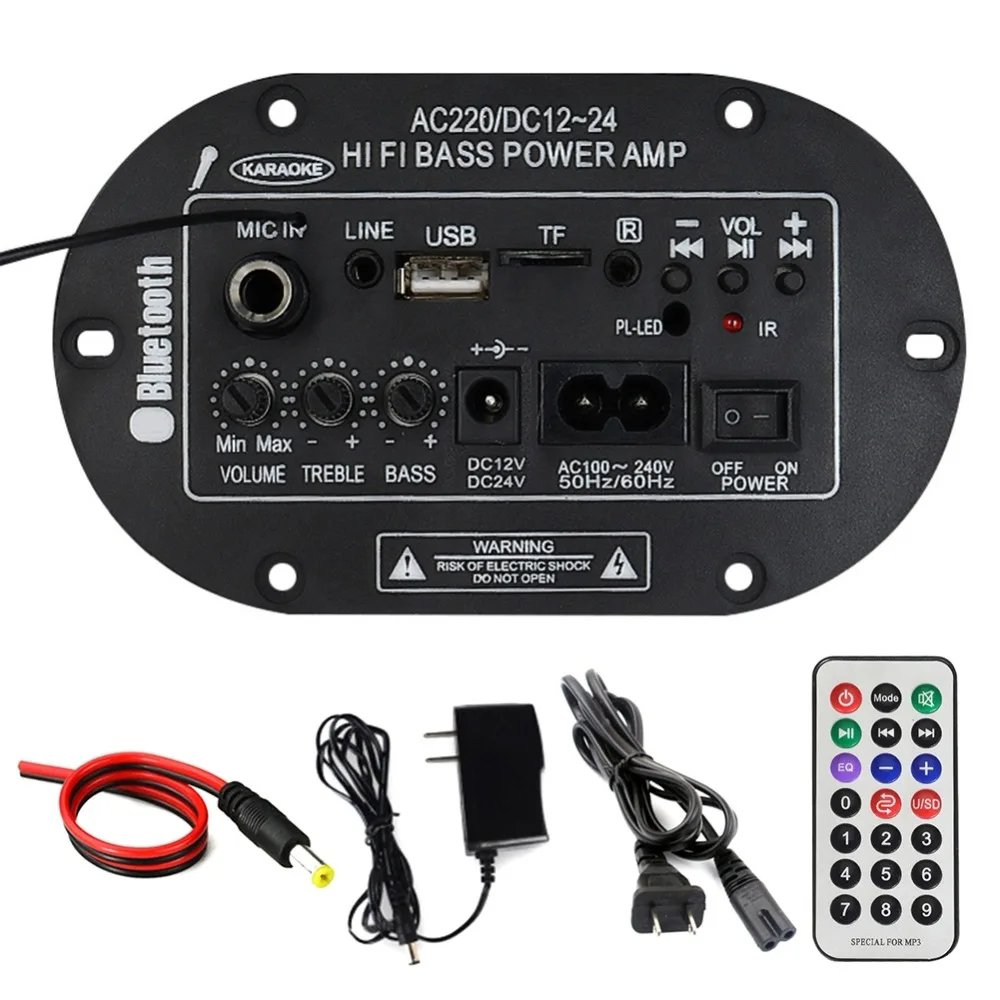 30W Amplifier Board Audio bluetooth Amplificador USB dac FM radio TF Player Subwoofer DIY Amplifiers For Motorcycle Car Home
30W Amplifier Board Audio bluetooth Amplificador USB dac FM radio TF Player Subwoofer DIY Amplifiers For Motorcycle Car Home