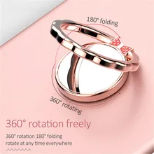 Miroir 360 anneau support magnétique support poignée doigt téléphone socle de bureau intégré feuille de fer pour Xaiomi Redmi IPhone 7 6 Plus(China)