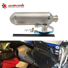 Alconstar 51mm universal akrapovic tubo de escape da motocicleta para grande deslocamento alta temperatura oval corrida escape(China)