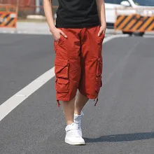 2017 Mens Leisure Cargo Pants Solid Cotton Knee Length Loose Comfortable Jogger Trousers Summer Short for Male pantalon hombre
2017 Mens Leisure Cargo Pants Solid Cotton Knee Length Loose Comfortable Jogger Trousers Summer Short for Male pantalon hombre