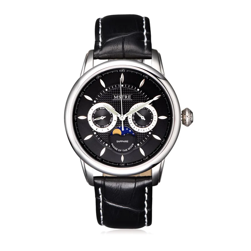 Men's Casual Business Watch Male Japan Quartz Wrist Watches Moon Phase Genuine Leather Strap Sapphire Dual Calendar
Men's Casual Business Watch Male Japan Quartz Wrist Watches Moon Phase Genuine Leather Strap Sapphire Dual Calendar