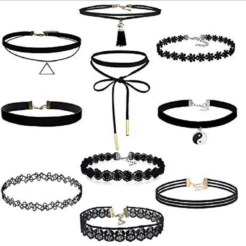 2018 Charm Fashion Style Choker Necklace Black Lace Leather Velvet Strip Women Collar Party Jewelry Neck Accessories Chokers
2018 Charm Fashion Style Choker Necklace Black Lace Leather Velvet Strip Women Collar Party Jewelry Neck Accessories Chokers