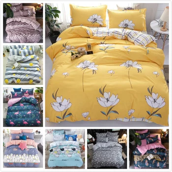 Flower Pattern Printed 3/4 pcs Bedding Set Kids Single Bed Linen Twin Queen King Size Duvet Cover Fitted Sheet Quilt Pillow Case
Flower Pattern Printed 3/4 pcs Bedding Set Kids Single Bed Linen Twin Queen King Size Duvet Cover Fitted Sheet Quilt Pillow Case