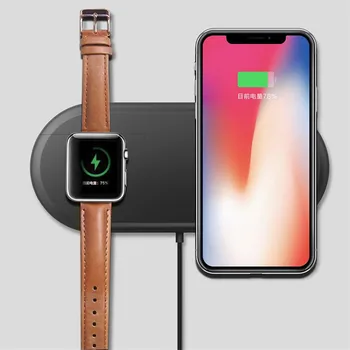 2 in 1 Wireless Charger Pad For iphoneX XS 8 apple watch 2 3 4 Qi Fast Wireless Charging Charger Born for Samsang galaxy S9 S8
2 in 1 Wireless Charger Pad For iphoneX XS 8 apple watch 2 3 4 Qi Fast Wireless Charging Charger Born for Samsang galaxy S9 S8