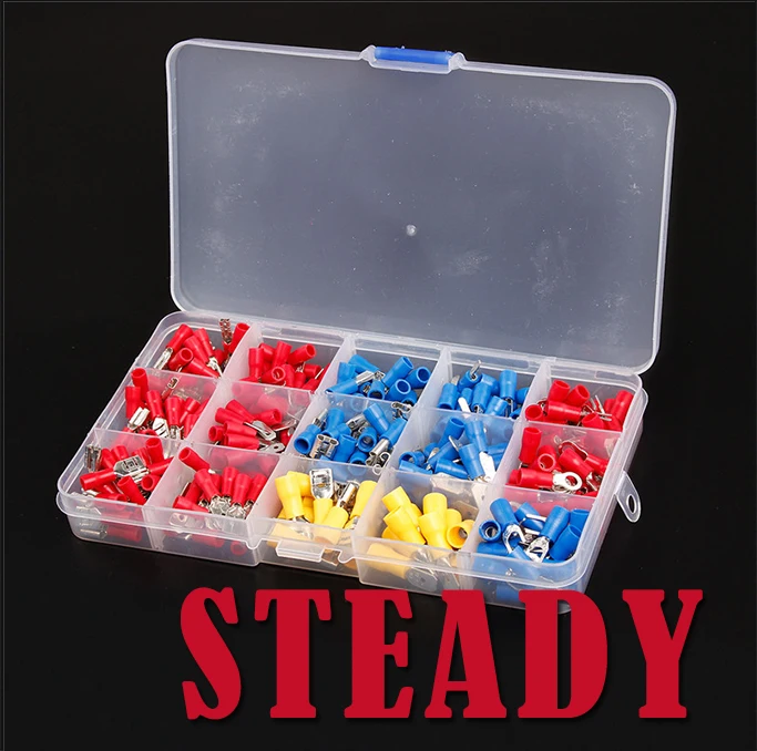 2.8mm /4.8mm/6.3mm Male / Female Insulated Terminals + Crimp Spade Wire Connector 280pcs / set
2.8mm /4.8mm/6.3mm Male / Female Insulated Terminals + Crimp Spade Wire Connector 280pcs / set