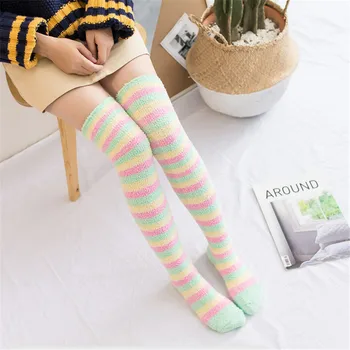 Fashion 1 Pair Women 's Long Rainbow Striped Over Knee Socks Sexy Ladies Winter Stockings Thigh High Stockings Large Size 50CM
Fashion 1 Pair Women 's Long Rainbow Striped Over Knee Socks Sexy Ladies Winter Stockings Thigh High Stockings Large Size 50CM