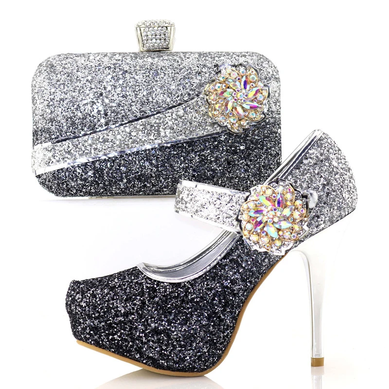 Black and silver color shoes bag matching set high heel 4.7 inches size38-42 italian shoes and bag to match SB8177-4
Black and silver color shoes bag matching set high heel 4.7 inches size38-42 italian shoes and bag to match SB8177-4