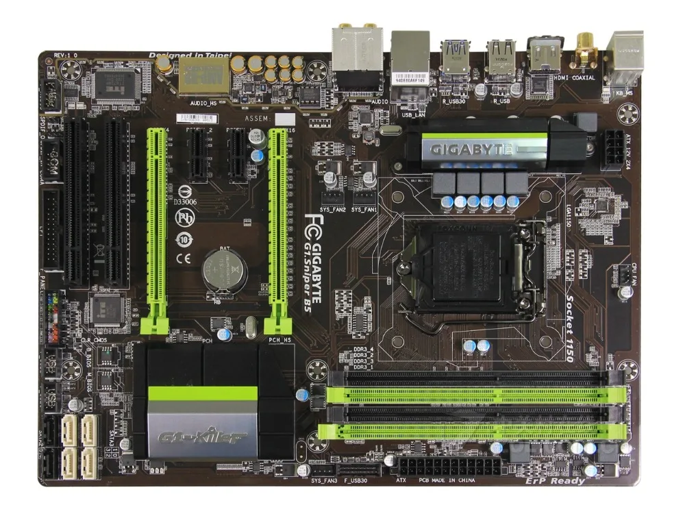 Gigabyte G1.Sniper B5 original motherboard DDR3 LGA 1150 for I3 I5 I7 16G B85 Desktop motherborad
Gigabyte G1.Sniper B5 original motherboard DDR3 LGA 1150 for I3 I5 I7 16G B85 Desktop motherborad