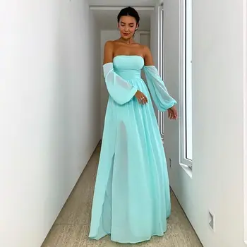Arabic Women Formal Evening Dress Long Sleeves Chiffon Off the Shoulder Floor Length Elegant Prom Dresses Plus Size Party Gowns
Arabic Women Formal Evening Dress Long Sleeves Chiffon Off the Shoulder Floor Length Elegant Prom Dresses Plus Size Party Gowns