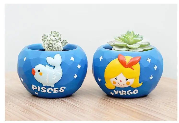 2019 Hot Creative Cute Zodiac Mini Ceramic Flower Pot Personality Home Decoration Succulents Planter Pot For Birthday Presents
2019 Hot Creative Cute Zodiac Mini Ceramic Flower Pot Personality Home Decoration Succulents Planter Pot For Birthday Presents