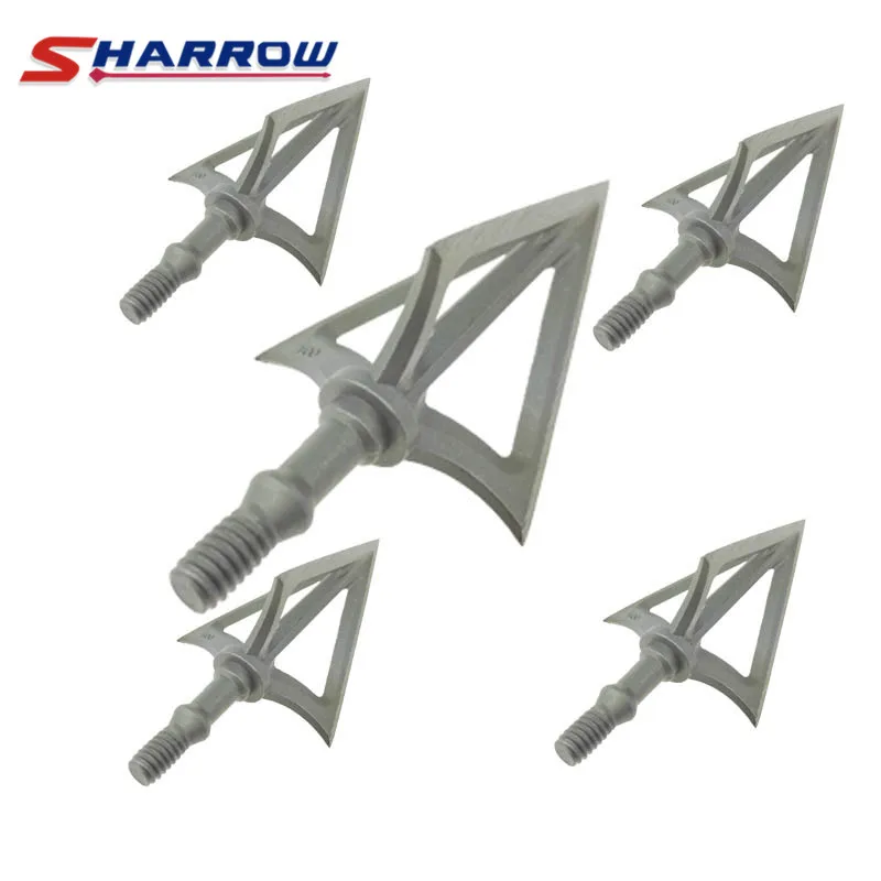 

6/12Pcs Archery 3 Fix Blade Arrowhead 100 Grain Broadhead Stainless Steel Arrow Points For Outdoor Hunting Shooting Accessories