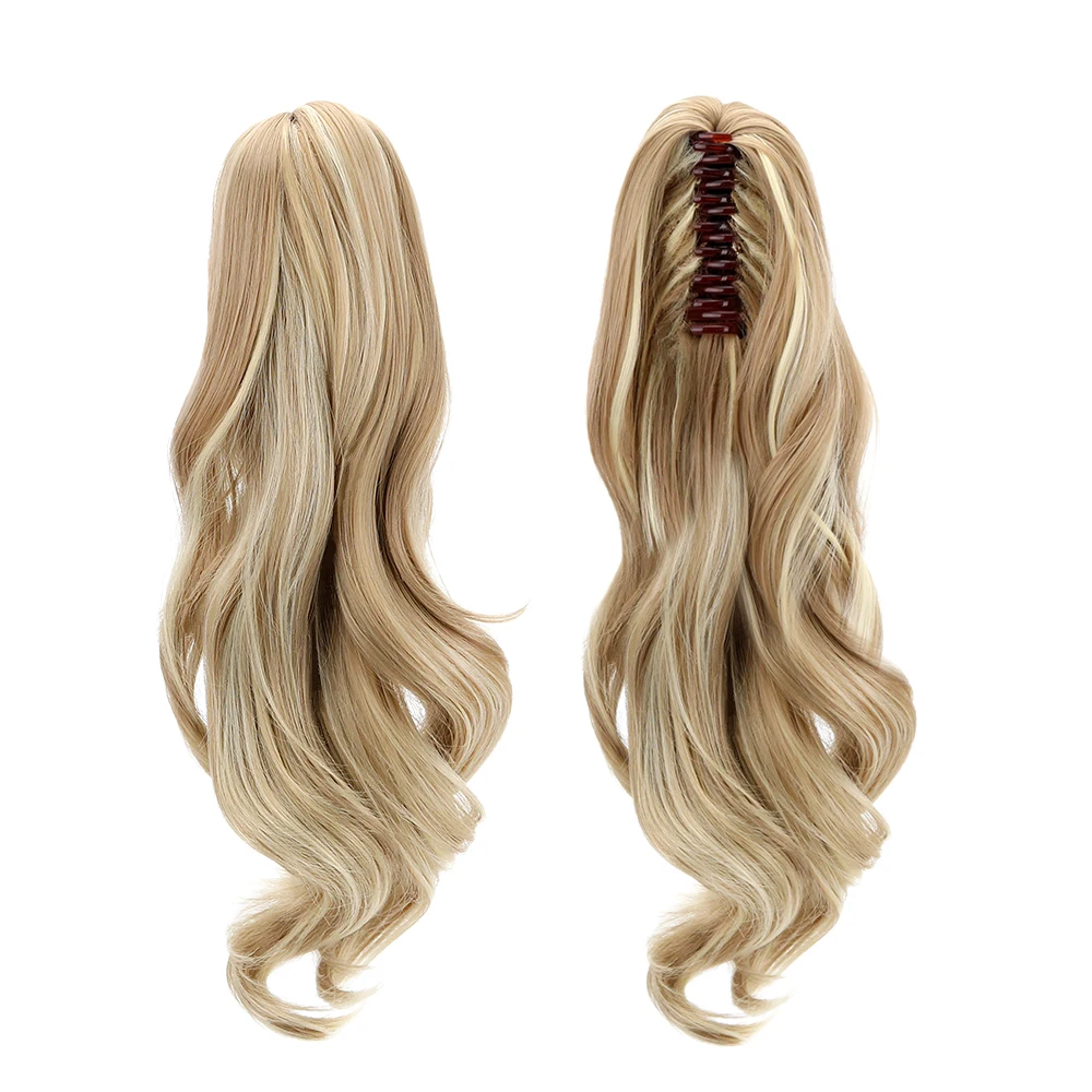 18" Synthetic Hair Pieces Ponytail Wigs Claw Clip In Ponytail Extensions Long Curly Ponytail Human Hair Extensions Heat Resistan
18" Synthetic Hair Pieces Ponytail Wigs Claw Clip In Ponytail Extensions Long Curly Ponytail Human Hair Extensions Heat Resistan
