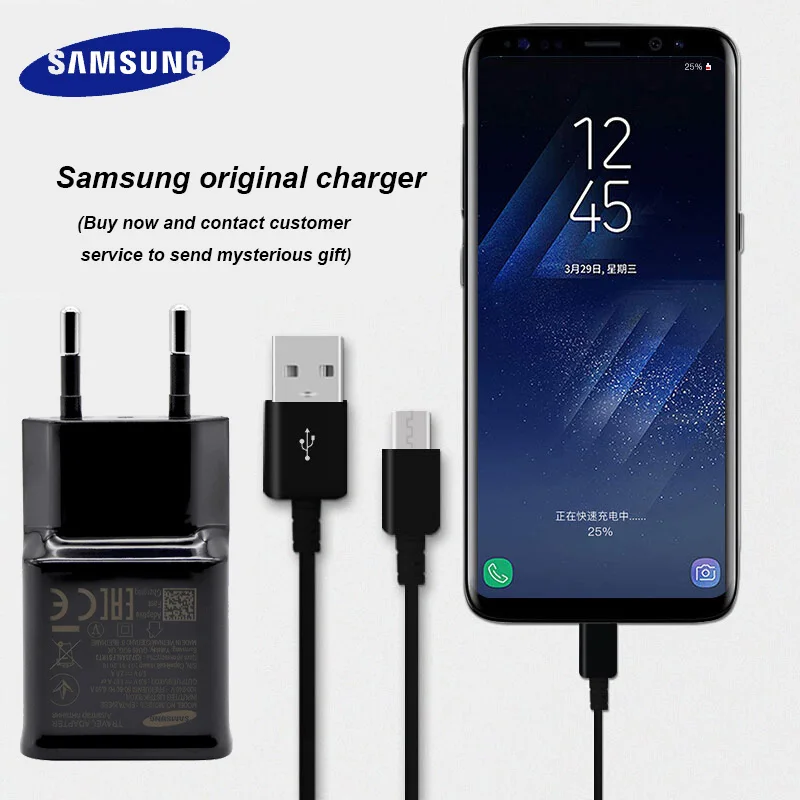 Samsung Charger Authentic Fast Charge S9 S9+ S8 s8+ note8 Type-C/Micro USB Interface 1.2m Phone Universal Note9 Fast Charging
Samsung Charger Authentic Fast Charge S9 S9+ S8 s8+ note8 Type-C/Micro USB Interface 1.2m Phone Universal Note9 Fast Charging
