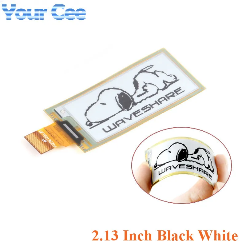 2.13 Inch Flexible E-Ink Display Module Black White E-paper Panel 212x104 Ink SPI Interface Diy Electronic for Raspberry Pi
2.13 Inch Flexible E-Ink Display Module Black White E-paper Panel 212x104 Ink SPI Interface Diy Electronic for Raspberry Pi