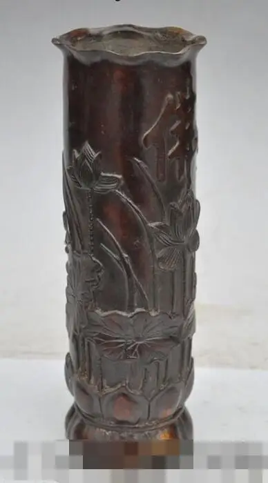 S1888 9"china Buddhism bronze Lotus Buddha statue Brush Pot pencil vase Incense barrel
S1888 9"china Buddhism bronze Lotus Buddha statue Brush Pot pencil vase Incense barrel