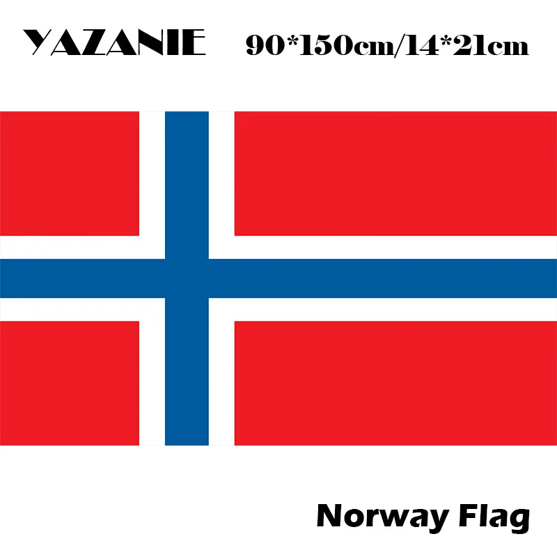 

YAZANIE 90x150cm Norway Flag Polyester Large Big Norwegian Flags And Banners Custom National Flag Country Banner World Flag