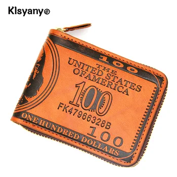 100 Dollar Bill Wallet Men Short Wallets Leather Zipper Women Bifold Coin Purse Vintage Style Card Holder Pouch
100 Dollar Bill Wallet Men Short Wallets Leather Zipper Women Bifold Coin Purse Vintage Style Card Holder Pouch