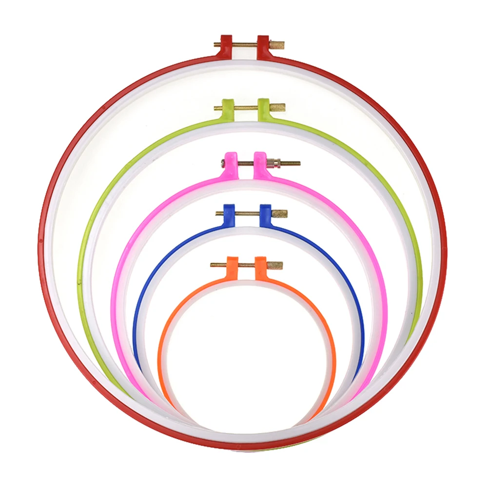 5pcs/set Adjustable Embroidery Hoop Multicolor Plastic Cross Stitch Hoop Ring Circle Sewing Kit Frame Crafts Tools
5pcs/set Adjustable Embroidery Hoop Multicolor Plastic Cross Stitch Hoop Ring Circle Sewing Kit Frame Crafts Tools