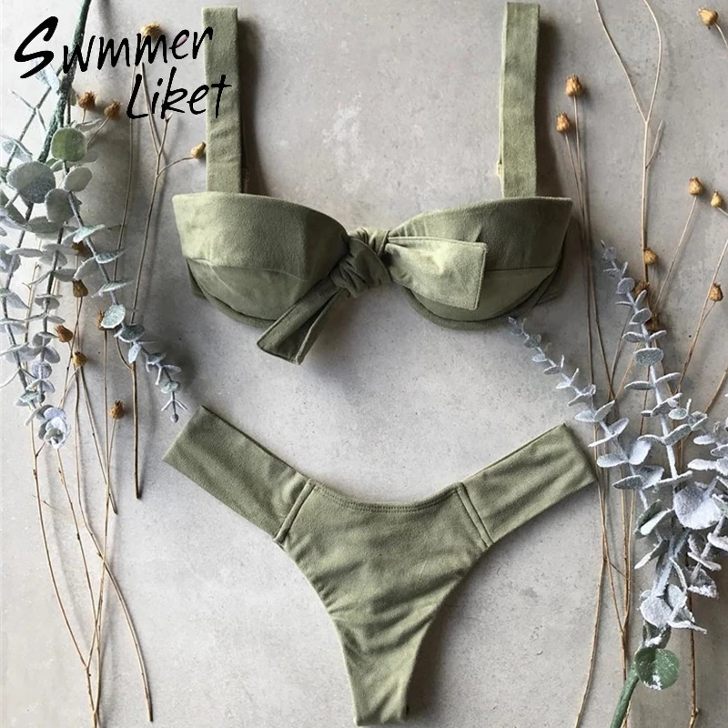 Summer 2019 Thong sexy bikinis 2019 mujer biquini Front tie sheer swimsuit female bathing suit Push up swimwear women beach wear
Summer 2019 Thong sexy bikinis 2019 mujer biquini Front tie sheer swimsuit female bathing suit Push up swimwear women beach wear