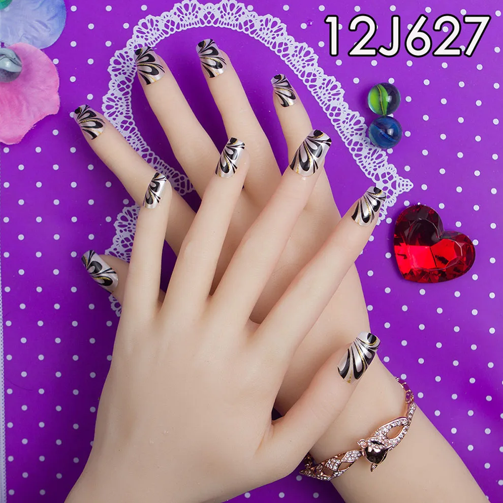 Fashion 24pc/set 10 Sizes Fake Nails Full Cover French False Nail Tips With Double-Sided Nail Adhesive Sticker 12J627
Fashion 24pc/set 10 Sizes Fake Nails Full Cover French False Nail Tips With Double-Sided Nail Adhesive Sticker 12J627
