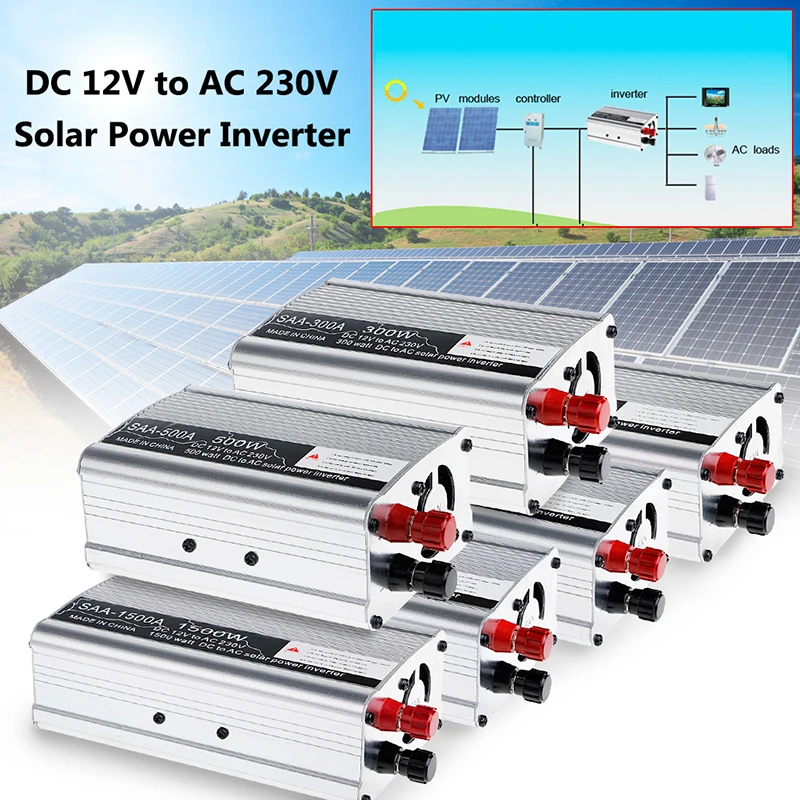 Good Quality New DC12V to AC 230V Solar Power Inverter Converter USB Output Stable
Good Quality New DC12V to AC 230V Solar Power Inverter Converter USB Output Stable