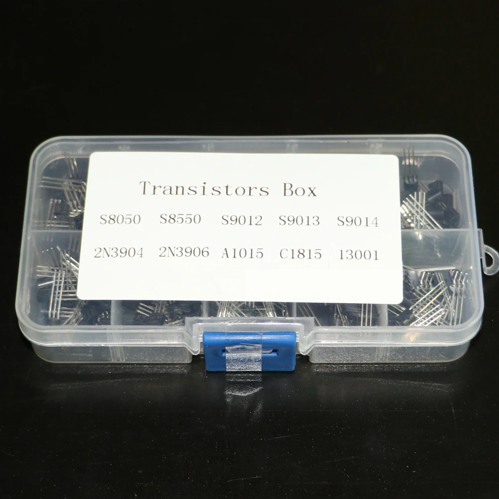 10Value*20pcs TO-92 Transistor Assorted Kit S9012 S9013 S9014 S8050 S8550 2N3904 2N3906 C1815 A1015 MJE13001
10Value*20pcs TO-92 Transistor Assorted Kit S9012 S9013 S9014 S8050 S8550 2N3904 2N3906 C1815 A1015 MJE13001