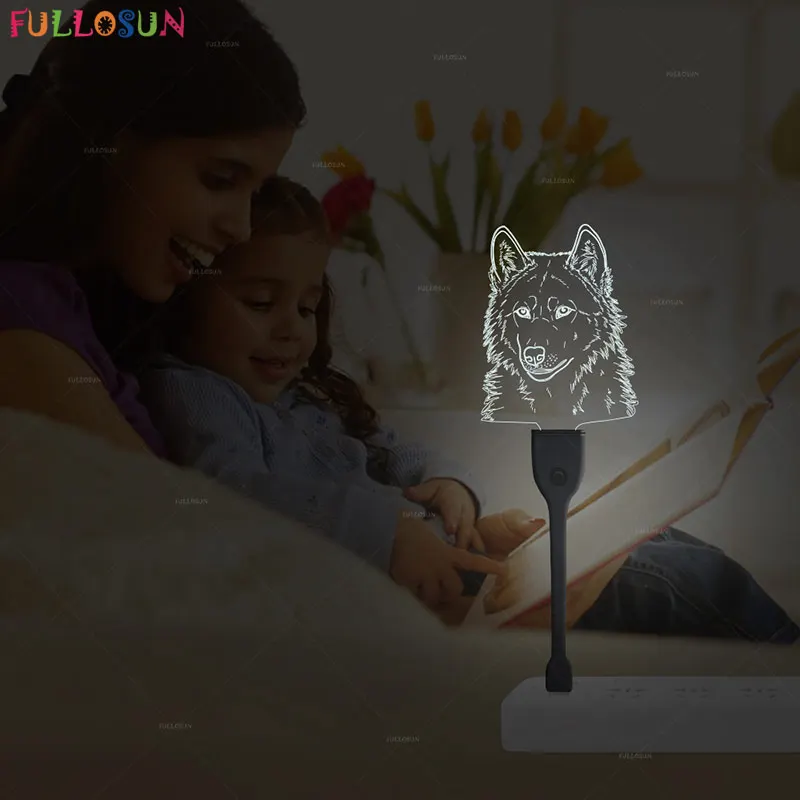 Mini USB 3D Animal Wolf Head Night Light LED USB Creative Lamp Bedroom Decorative Sleep Light for Christmas Gift
Mini USB 3D Animal Wolf Head Night Light LED USB Creative Lamp Bedroom Decorative Sleep Light for Christmas Gift