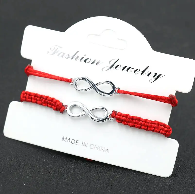 2pcs/set Silver Color Handcrafted Infinity Braided Bracelet For Little Girl Women Red Thread String Wish Bracelets For Couples
2pcs/set Silver Color Handcrafted Infinity Braided Bracelet For Little Girl Women Red Thread String Wish Bracelets For Couples
