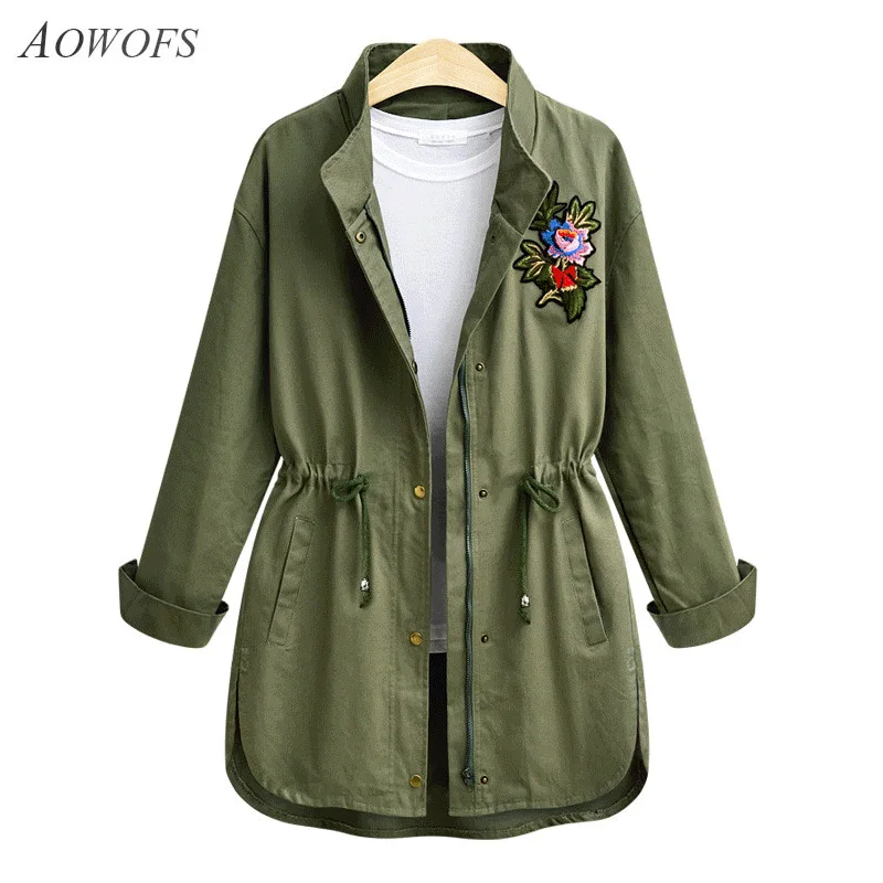 Europe New Women Embroidery Long Coat Drawstring Waist Jacket Army Green Outwear Pocket Long Sleeve Fashion 2017 Jackets CHY137
Europe New Women Embroidery Long Coat Drawstring Waist Jacket Army Green Outwear Pocket Long Sleeve Fashion 2017 Jackets CHY137