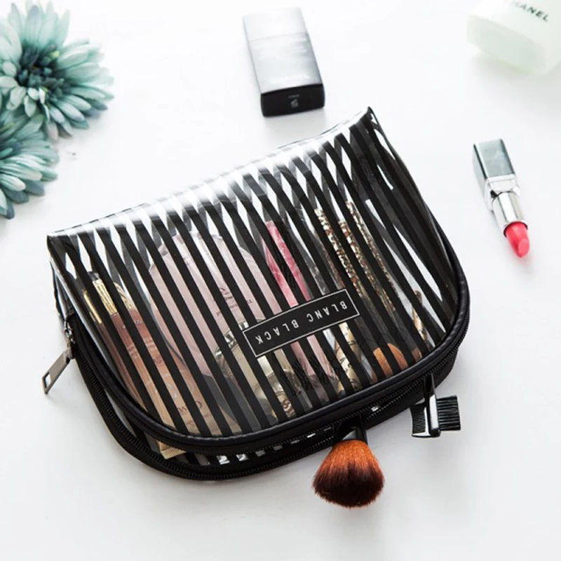 Transparent Striped Cosmetic Bag PVC Makeup Pouch Pellucid Beauty Case Vanity Make Up Bag For Women Travel Organizer Kit etui
Transparent Striped Cosmetic Bag PVC Makeup Pouch Pellucid Beauty Case Vanity Make Up Bag For Women Travel Organizer Kit etui