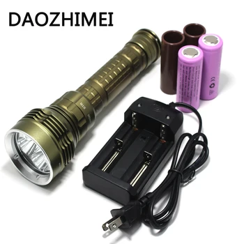 8000 Lumen 5* XML-L2 LED Diving Flashlight 100M Underwater Torch Lamp Waterproof Lighting Light +2*26650 Battery+charger
8000 Lumen 5* XML-L2 LED Diving Flashlight 100M Underwater Torch Lamp Waterproof Lighting Light +2*26650 Battery+charger