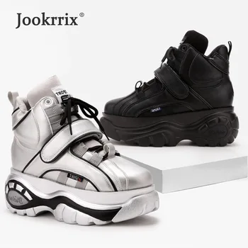 Jookrrix Pre-sales White Shoes Women Brand Platform Sneakers Lady Increase chaussure Hook&Loop Female footware Silver Quality
Jookrrix Pre-sales White Shoes Women Brand Platform Sneakers Lady Increase chaussure Hook&Loop Female footware Silver Quality