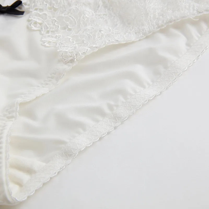 Новые белые кружевные прозрачные сексуальные трусики для девушек брифы XL