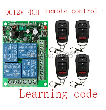 NEW DC12V 10A 4CH Radio Controller RF Wireless Relay Remote Control Switch 315 MHZ 433 MHZ teleswitch 4 Transmitter +1 Receiver
NEW DC12V 10A 4CH Radio Controller RF Wireless Relay Remote Control Switch 315 MHZ 433 MHZ teleswitch 4 Transmitter +1 Receiver