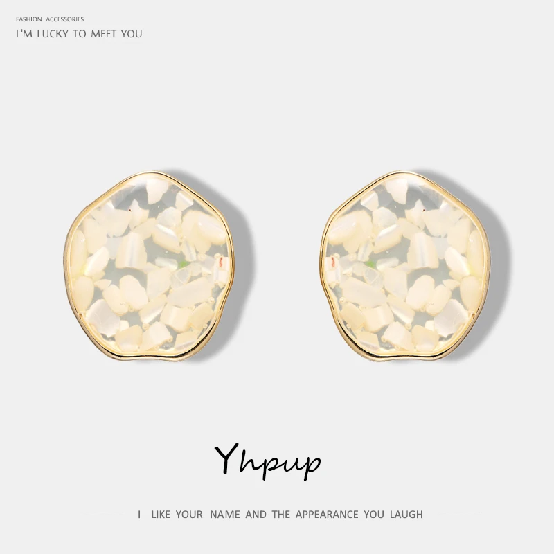Yhpup S925 Fashion Shell Simple Design Stud Earrings Round Geometric pendientes mujer moda 2019 Earrings For Women Party Jewelry
Yhpup S925 Fashion Shell Simple Design Stud Earrings Round Geometric pendientes mujer moda 2019 Earrings For Women Party Jewelry
