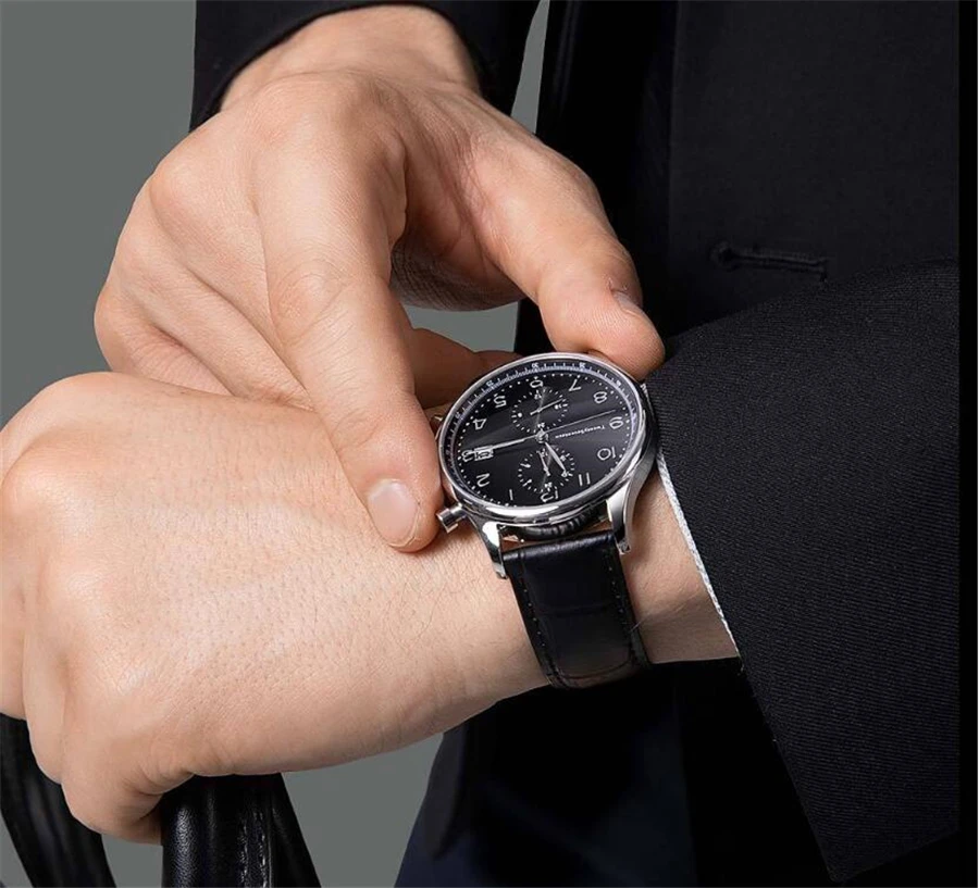 Xiaomi TwentySeventeen Light Business Quartz Watch Multi-function Dual time zone 24 hour display Casual Sport Wristwatch Men Clo (21)
