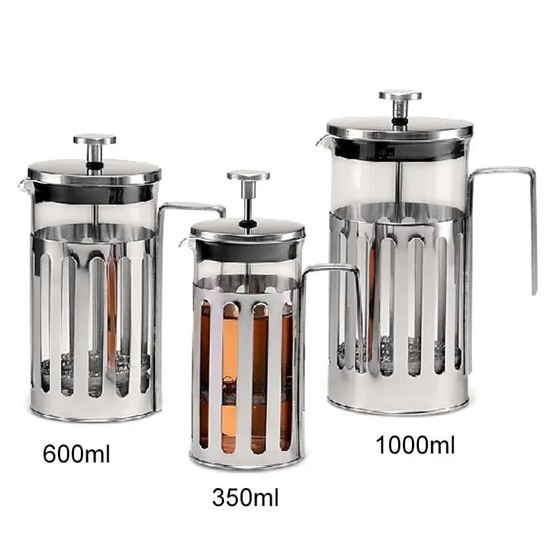 French Press 350ml 600ml 1000ml Vertical Lines Coffee Pot Coffee Maker Kettle Tea Pot Household Kettle Tea Pot Filter cafetera
French Press 350ml 600ml 1000ml Vertical Lines Coffee Pot Coffee Maker Kettle Tea Pot Household Kettle Tea Pot Filter cafetera