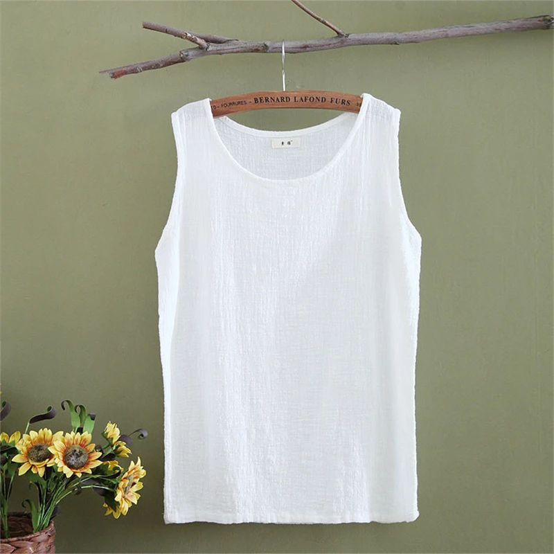 Johnature Original 2019 Summer New Women's Loose Solid Color Cotton Vest Tanks Casual Vintage Sleeveless
Johnature Original 2019 Summer New Women's Loose Solid Color Cotton Vest Tanks Casual Vintage Sleeveless