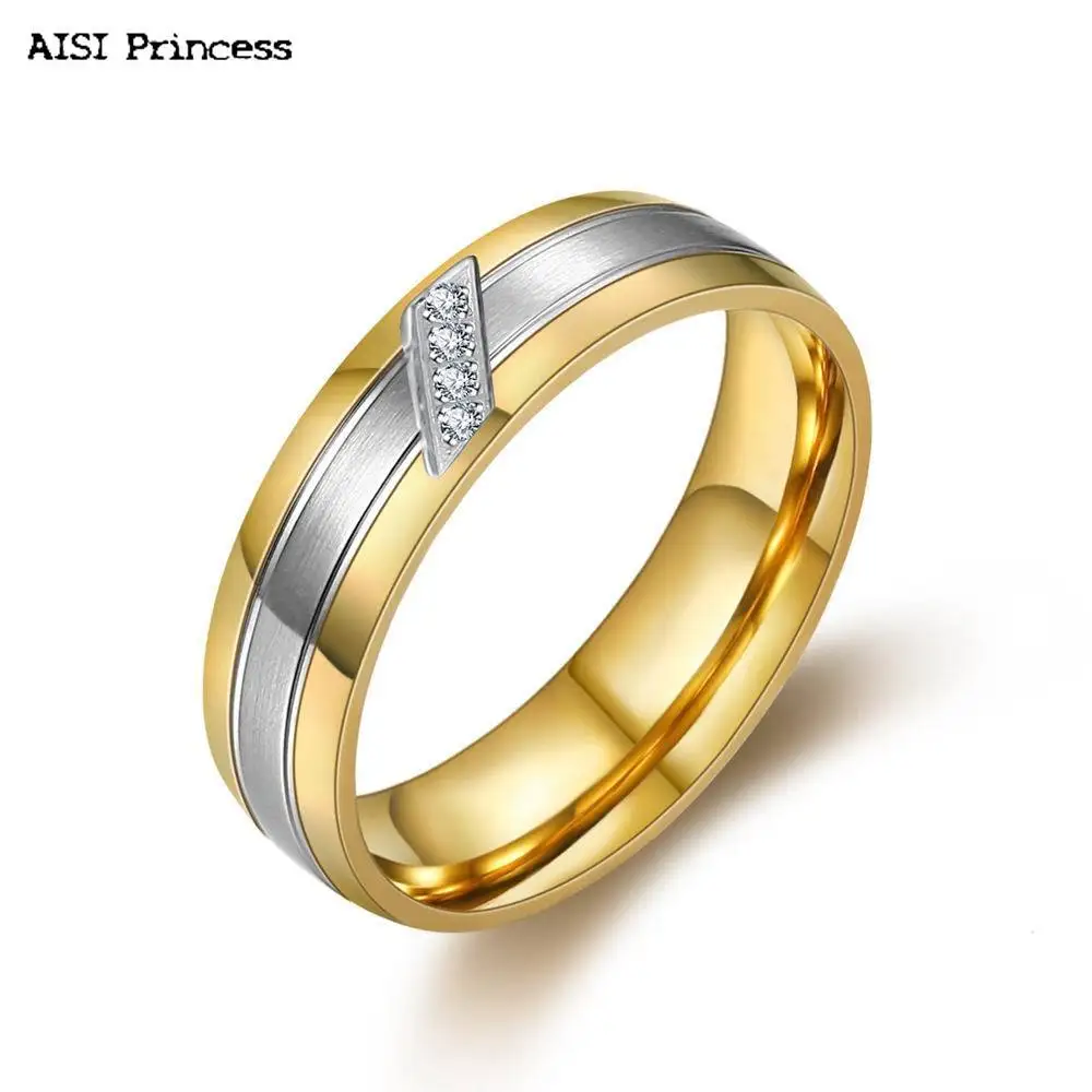 New Hot Sale Jewelry Korean Version of The Simple Fashion Couple Ring Titanium Steel Inlaid Cubic Zirconia Gold Couple Love Ring
New Hot Sale Jewelry Korean Version of The Simple Fashion Couple Ring Titanium Steel Inlaid Cubic Zirconia Gold Couple Love Ring