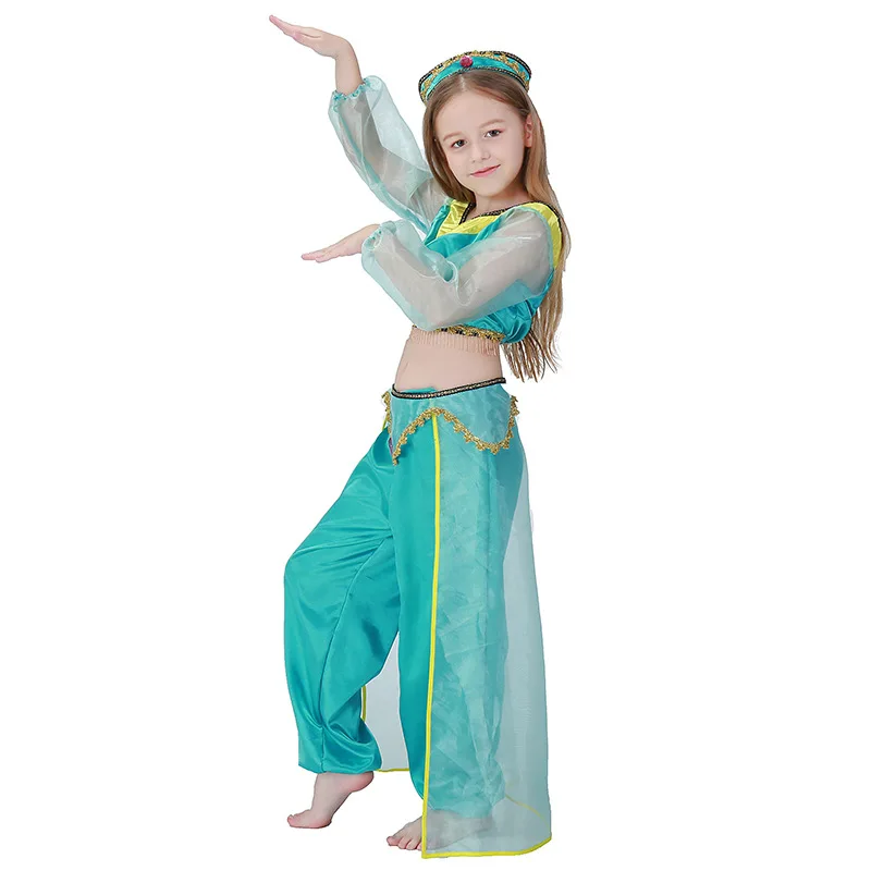 Girl Children Anime Aladdin Princess Jasmine Cosplay Costume Halloween Party Clothing Suit
Girl Children Anime Aladdin Princess Jasmine Cosplay Costume Halloween Party Clothing Suit