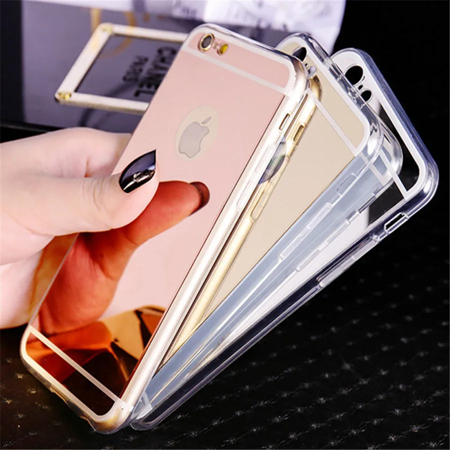 Hot ! Luxury Mirror Electroplating Soft Clear TPU Cases for Apple iPhone 6 6S 4.7 inch / 6 Plus 5.5 inch 5 5S SE Back Cover Bags
Hot ! Luxury Mirror Electroplating Soft Clear TPU Cases for Apple iPhone 6 6S 4.7 inch / 6 Plus 5.5 inch 5 5S SE Back Cover Bags