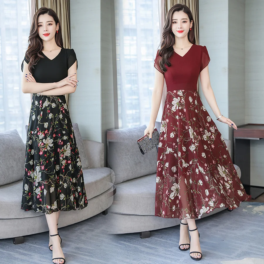 2019 Elegant Women Floral Chiffon Boho Maxi Dress Summer Bodycon Vintage 3XL Plus Size Print Beach Midi Sundress Party Vestidos
2019 Elegant Women Floral Chiffon Boho Maxi Dress Summer Bodycon Vintage 3XL Plus Size Print Beach Midi Sundress Party Vestidos