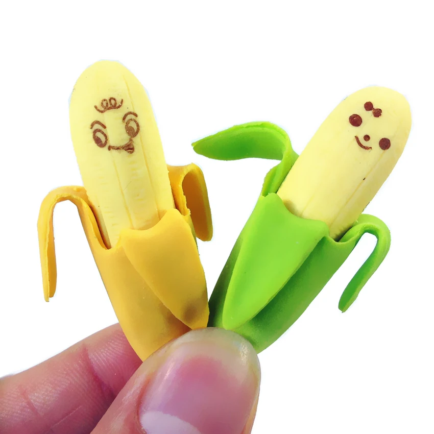 2 pcs/pack/lot Cute Banana Fruit Style Rubber lovely Eraser for Pencil student stationery Eraser material escolar Gift for kids
2 pcs/pack/lot Cute Banana Fruit Style Rubber lovely Eraser for Pencil student stationery Eraser material escolar Gift for kids