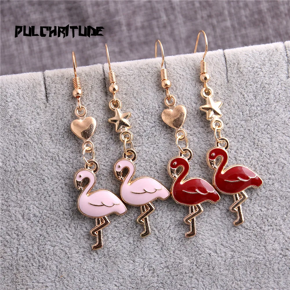 PULCHRITUDE 2pc/lot Two Color Heart/Star Connectors Trendy Alloy Flamingo Charms For Drop Earing Diy Jewelry Making 2.7g T6386
PULCHRITUDE 2pc/lot Two Color Heart/Star Connectors Trendy Alloy Flamingo Charms For Drop Earing Diy Jewelry Making 2.7g T6386