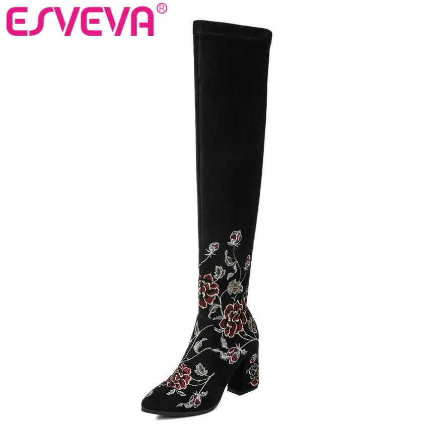 ESVEVA 2020 Over The Knee Boots Winter Women Boots Square High Heel Slip On Fashion Motorcycle Boots Platform Size 34-43
ESVEVA 2020 Over The Knee Boots Winter Women Boots Square High Heel Slip On Fashion Motorcycle Boots Platform Size 34-43