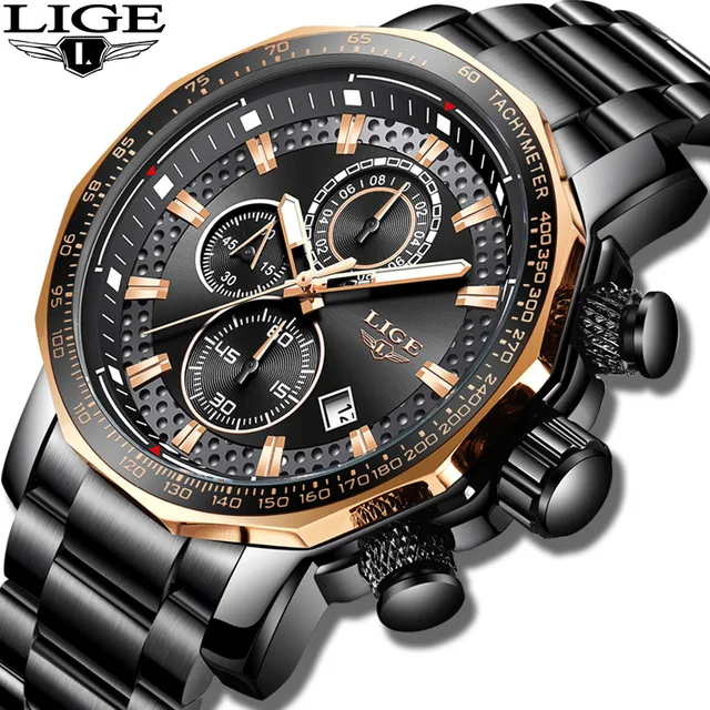 New 2019 LIGE Men's Watches Top Brand Luxury Sport Quartz Watch Male Clock Military Waterproof Chronograph Relogio Masculino
New 2019 LIGE Men's Watches Top Brand Luxury Sport Quartz Watch Male Clock Military Waterproof Chronograph Relogio Masculino