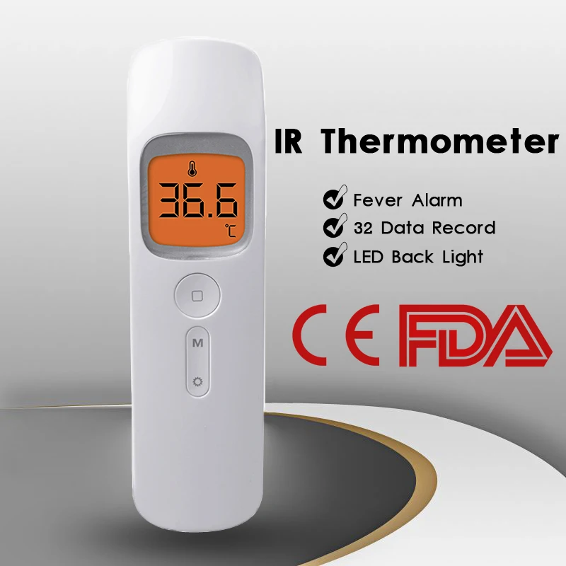 

Adult Baby KF30 Digital LED Infrared Forehead Body Ear Fever Instant Thermometer Gun Non-contact Quick Temperature Measurement